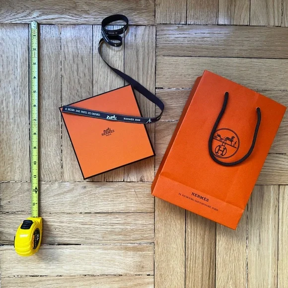 Hermes Orange Gift Bag, Box and Ribbon - Picture 2 of 2